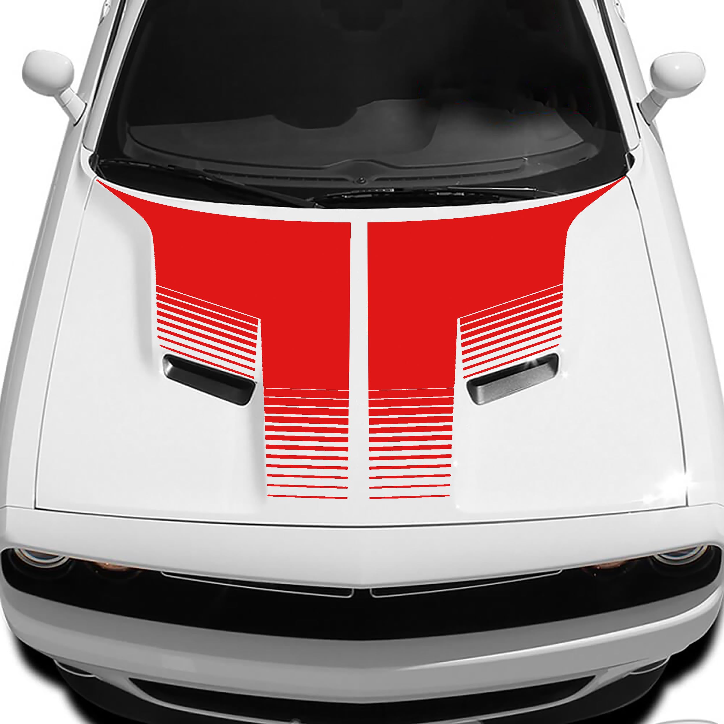 Amazon.com: T Stye Strobe Hood Stripes Auto Vinyl Graphics Decals